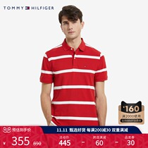 Tommy 21 new spring and autumn mens casual commuter cotton small embroidered label lapel polo shirt J2519