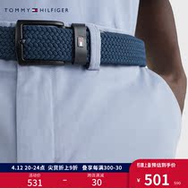 Tommy 22 new spring summer mens clothing minimalist metal flag logo LOGO needle buttoned woven belt AM0AM08472