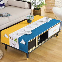 Nordic cotton and linen tea table tablecloth cover waterproof and dustproof living room table fabric TV cabinet rectangular tablecloth cover cloth
