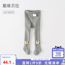David Bella girls gas pantyhose 2022 autumn and winter new children to fight pants and baby warm elastic socks