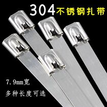 304 stainless steel cable tie 7 9*300 tool pliers fixed bridge buckle Marine anti-theft lock tensioner hoop