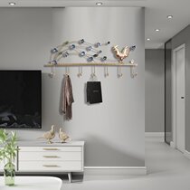 Modern light lavish creativity free of punch Xuanguan hooks into the door hanging clothes hanger wall-mounted wall light and luxurious door clothes hat hook