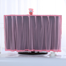 TV cover boot up without taking Korean-style curved liquid dust cover lace-hanging TV cover towels wall-mounted TV cover