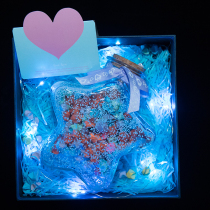 Full of stars luminous wishing bottle DIY handmade glass 520 lucky stars bottle cork complete set of finished products