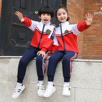 Primary school uniforms spring and autumn suits childrens sports class uniforms summer English style three-piece teacher kindergarten Garden uniforms