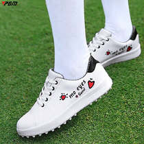 Golf shoes womens non-slip shoes white sneakers waterproof ultra-fiber leather womens shoes off the field playing sports shoes