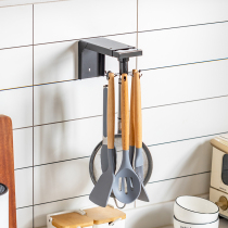 Modern housewife rotating adhesive hook kitchen non-hole rack spatula spoon storage kitchenware supplies hanging artifact