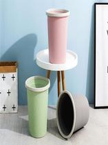 Nordic trash can home living room creative kitchen wall-mounted pull bucket toilet toilet simple without lid paper basket