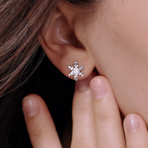 Pure Silver Snowflake without pain No earbuds Ear Clip with Superior Sensory style Everyday Ear Decorated Mosquito Repellent Coil