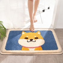 Bathroom absorbent floor mat household carpet door mat entrance toilet door foot mat Japanese non-slip toilet mat