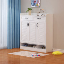 White cabinet locker shoe cabinet simple modern entrance living room household entrance high 120 large capacity storage