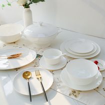 REONE dish set Household bone China Chinese tableware set Glazed color bowl gift Nordic ceramic combination