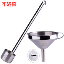 304 stainless steel funnel wine lift with strainer oil drain thickened long handle Wine With Wine Spoon Scoop Food Grade