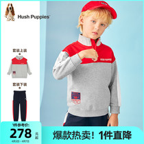 Leisure Pace Boy Clothing Boy Casual Suit 2022 Spring Dress New Childrens Cover Bump Color Sweatshirt Big Child Sports Pants