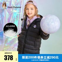  Xiubushi childrens clothing girls medium-length down jacket 21 autumn and winter new baby duck down light down childrens jacket