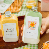 Net red Yangzhi manna bottle Plastic milk tea bottle Ximi Dew empty bottle Beverage Enzyme drink Juice with lid pet