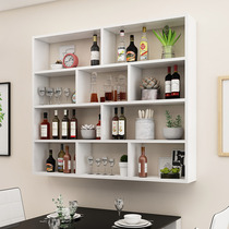Simple modern wine rack wine cabinet wall-mounted restaurant hotel wall hanging red wine rack creative multi-layer shelf