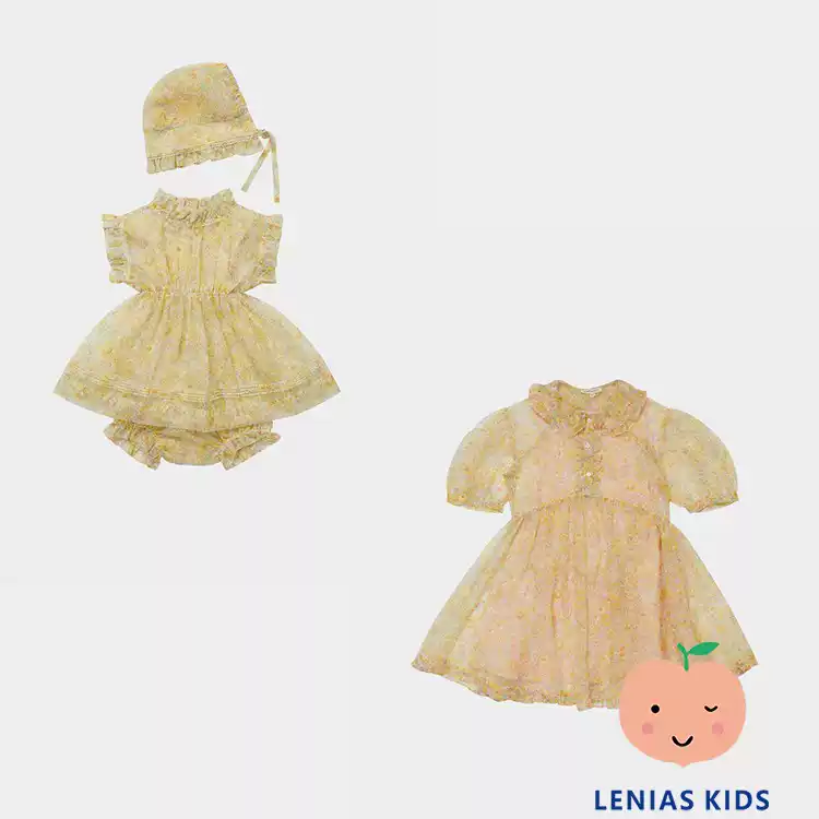 lenias LN家 CARAMEL 22SS春夏 真丝连衣裙+baby套装