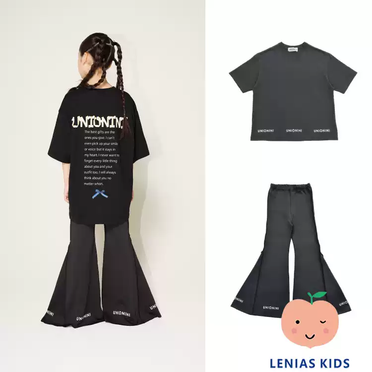 Lenias LN家 日本unionini 24SS春夏 棉T恤+喇叭裤套装