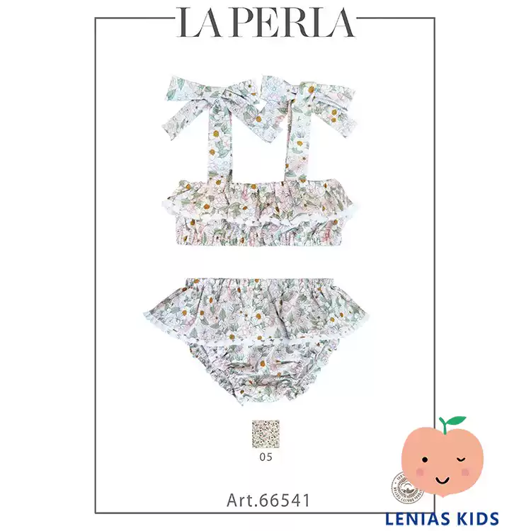 lenias LN家la perla21SS春夏 baby款可爱蝴蝶结舒适泳衣