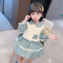 Balabala autumn girl girl baby dress 3 autumn lattice dress 4 two-piece dress 5 princess dress 6 children