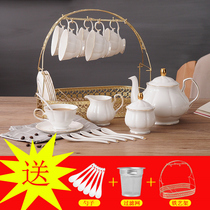 Ceramic coffee cup set Household simple English afternoon tea tea set European small luxury flower tea cup coffee set