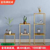 Wrought iron shelf Multi-layer partition shelf Corner frame Bedside frame Wrought iron flower frame Floor lattice frame Nordic