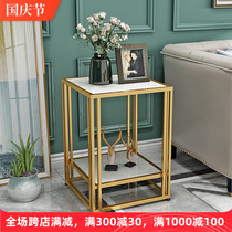 Nordic living room marble sofa side cabinet Net red coffee table small apartment corner simple bedside table