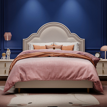 American children Girl modern light luxury wood princess bed home 1 2 m storage pouch boy single bed