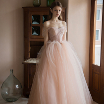 Boruidia Fandai dress 2021 New toast womens niche engagement summer host senior light wedding dress