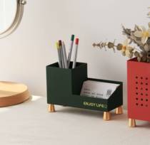 Simple high-end pen holder Nordic creative office multifunctional makeup brush bucket ins student desktop storage box