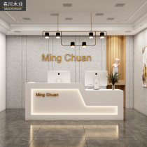 Modern and simple beauty salon bar counter Company front desk Clothing store cashier Nail shop Custom hair salon reception desk