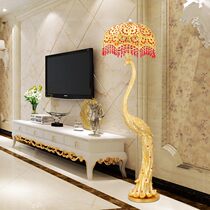 Light luxury European Peacock Floor Lamp living room bedroom sofa side decoration high-end TV cabinet art design decoration