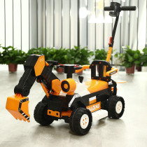 Childrens electric excavator engineering vehicle boy toy car can sit on people oversized can sit excavator can ride charging