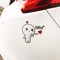 Car door stickers a pair of cute fuel tank cover car stickers decoration 9295 triangle window stickers side window funny female