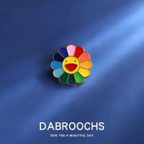 The same solar brooch cute day sunflower metal badge clothes pin female in bag accessories
