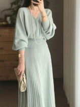 2021 Senior Winter Dress Set Fashionable Fashion Royal Sister Fried Street Temperament Goddess Fan Two Piece Female Winter
