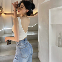 Camcorder vest cross-back bra underwear design sense wear outside wear with chest pad hot girl wrap coat summer tide