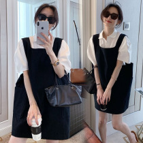 Maternity dress summer 2021 new summer skirt outer wear high-end net red maternity dress summer suit