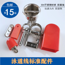 Swimming Channel Line accessories 304 stainless steel tensioner adhesive hook swimming pool equipment split buoy competition waterline tightener