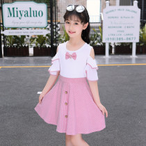  Girls summer cotton dress skirt 2020 new Korean version of the girl western style big child princess summer clothes