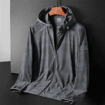 Ice silk sunscreen jacket mens spring and summer thin breathable anti-UV 2022 new mens sunscreen clothes quick-drying jacket