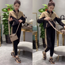 O Goods Fashion Foreign Air Age Leisure Sports Suit Women 100 Hitch Street Zipper Acropolis Pants Two Sets Spring Autumn Tide