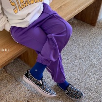South Korea Imports South Gate Child Clothing Miki Spring Money Boy Girl Child Parent-child Pants Sports Pants Casual Pants