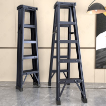  Ladder household folding thickened indoor herringbone ladder telescopic floor step ladder multi-function engineering escalator aluminum alloy portable
