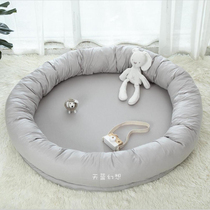 INS multi-function super large round baby play cushion crawling mat childrens room baby sleeping cot can be removed and washed