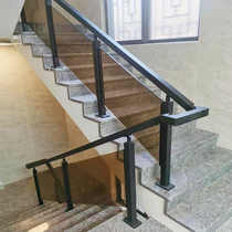 Stainless steel stair handrail guardrail Self-installed household glass railing Indoor and outdoor balcony fence Simple modern column