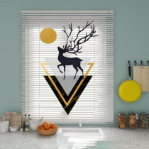 Customized aluminum alloy shutters non-perforated lifting roller blinds blackout household kitchen curtains bathroom waterproof thickening