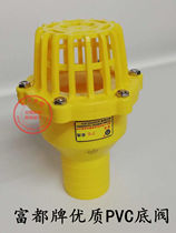Fudu brand high-quality products PVC plastic bottom valve water pump bottom valve Hualan 2 inch 2 5 inch 3 inch 4 inch 6 inch