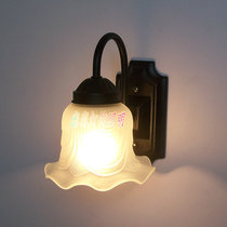 Double 2-head wall lamp European-style warm romantic simple bedroom bedside mirror front lighting stair aisle balcony lighting